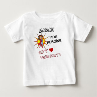 Aman mon héroïne, je t'aime très fort baby t-shirt