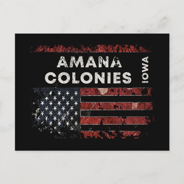 Amana Colonies Iowa Postkarte (Vorderseite)