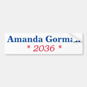 Amanda Gorman 2036 Autoaufkleber