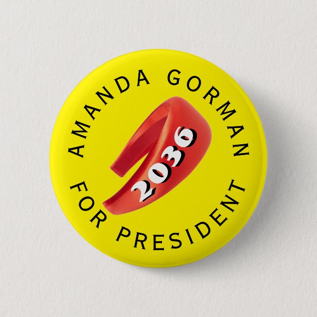 Amanda Gorman für den Präsidenten Button (Vorderseite)