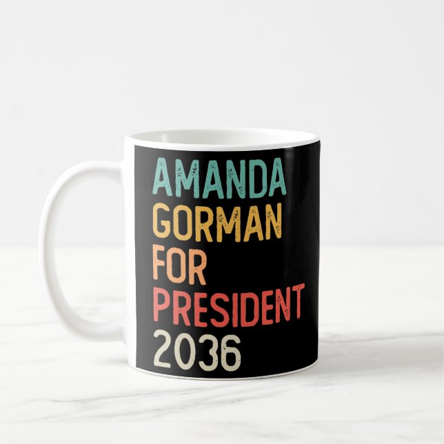 Amanda Gorman für Präsident 2036 Kaffeetasse (Links)