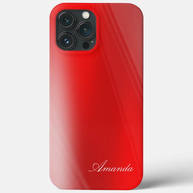 Amanda - Individuelle Name, Shades of Red iPhone C Case-Mate iPhone Hülle (Rückseite)