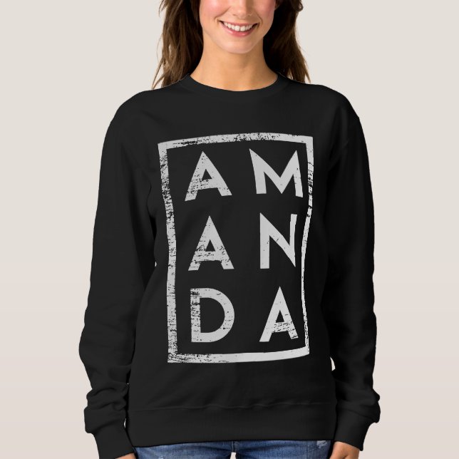 Amanda Minimalismus Sweatshirt (Vorderseite)