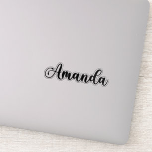 Amanda Name - Handgeschriebene Kalligrafie Aufkleber