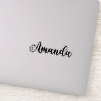 Amanda Name - Handgeschriebene Kalligrafie Aufkleber