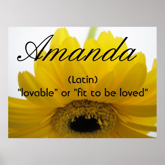 Amanda Name Meaning Poster (Vorne)
