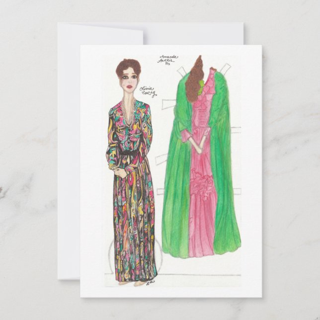 Amanda Paper Doll Karte (Vorderseite)