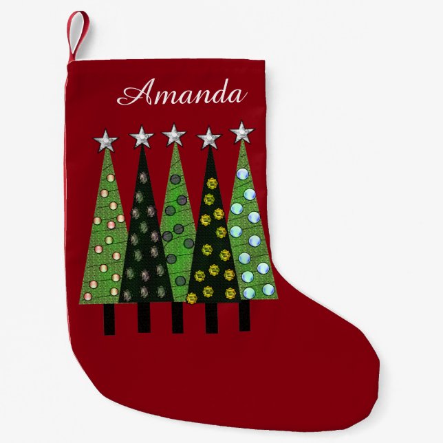 Amanda Personalisierter Weihnachtsbaum-Strumpf Kleiner Weihnachtsstrumpf (Vorderseite)