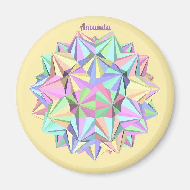 AMANDA ~ POLYHEDRA ~ PASTEL MAGNET (Vorne)