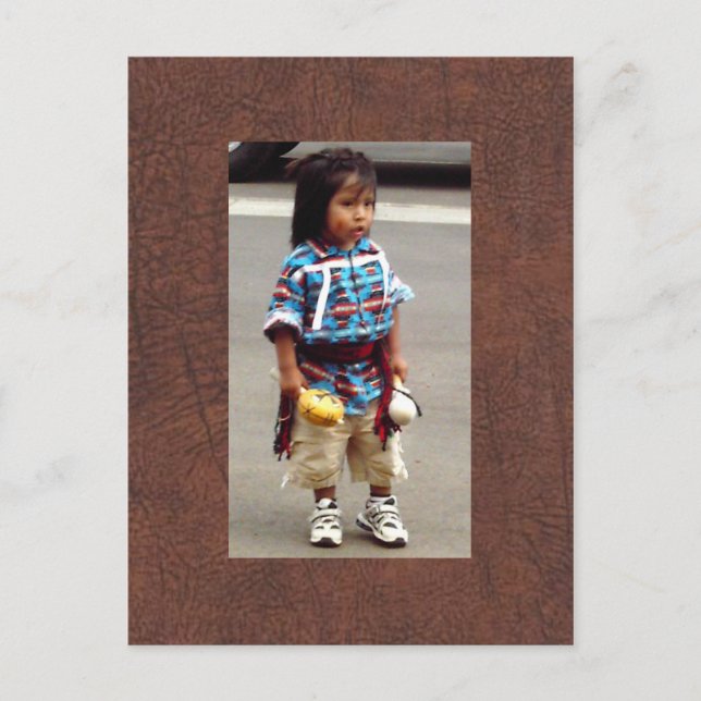 Amandas indigenes amerikanisches Kind Postkarte (Vorderseite)