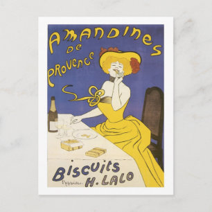 Amandines de Provence Biscuits H. Lalo Vintage und Postkarte