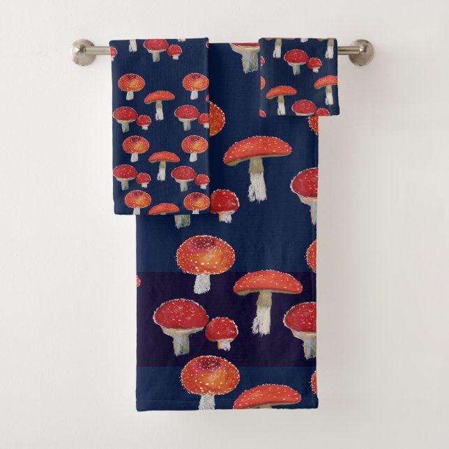 Amanita Muscaria Badezimmer Handtuch Set (Insitu)