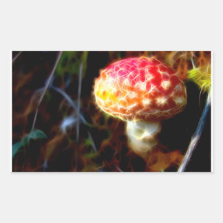 Amanita muscaria - Fly Agaric - Magic Mushroom Rechteckiger Aufkleber