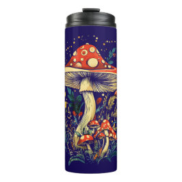 Amanita Muscaria Mushroom Botanical Cottagecore  Thermosbecher