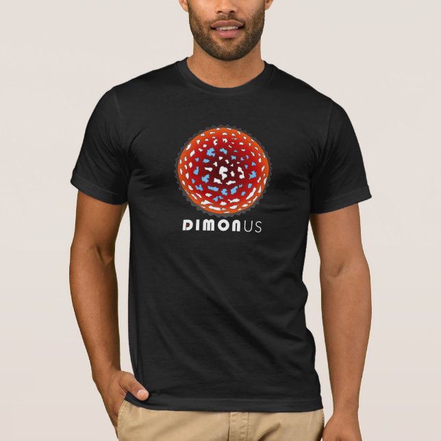 Amanita muscaria Signatur schwarzer T - Shirt (Vorderseite)