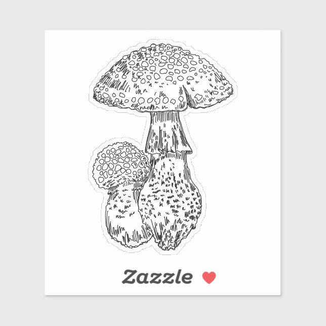 Amanita Mushroom Sticker (Blatt)