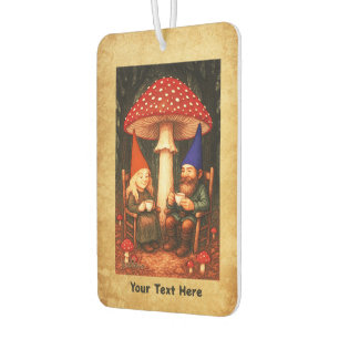 Amanita Mushroom und Gnomes Autolufterfrischer