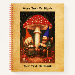 Amanita Mushroom und Gnomes Notizbuch