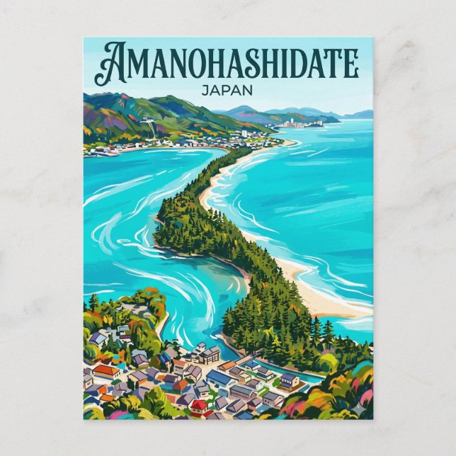 Amanohashidate Japan Postkarte (Vorderseite)