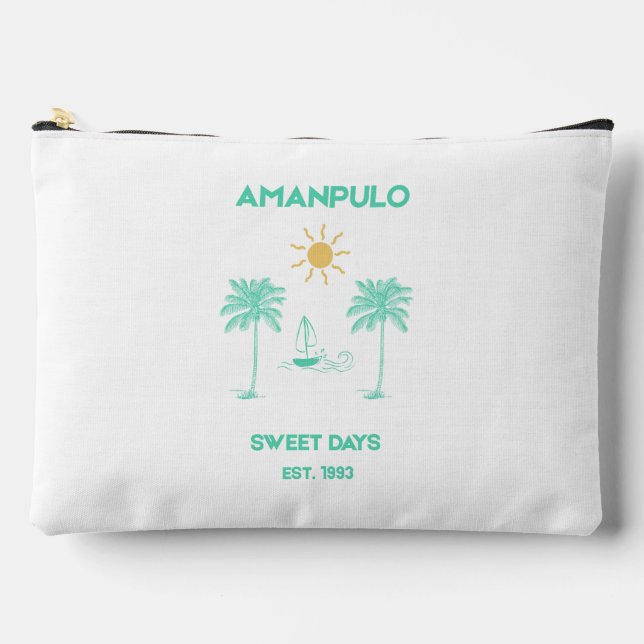 Amanpulo Private Island Retro Chic Zubehörtasche (Vorderseite)
