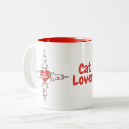 Amantes de los gatitos zweifarbige tasse