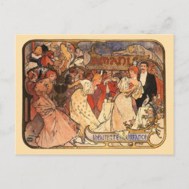 Amants, Alphonse Mucha Postkarte