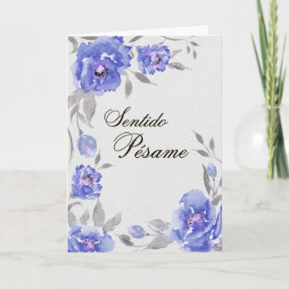 Amapolas Azules - Tarjeta de Pésame (Spanien) Karte