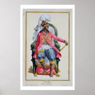 Amar, König von Ouidah, von "Receuil des Estampes, Poster
