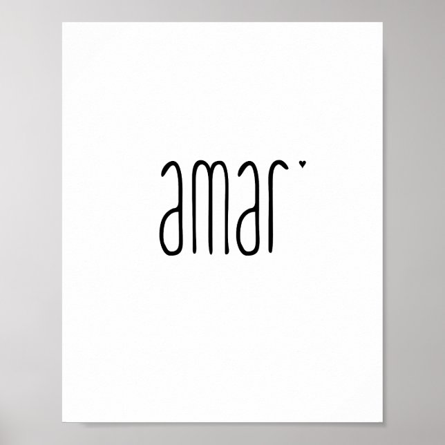 Amar - valentine typography poster (Vorne)