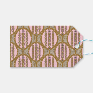 AMARA Dusty Pink und Gold Retro-Geometrisches Must Geschenkanhänger
