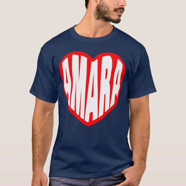 Amara in meinem Herzen Geschenk T-Shirt (Vorderseite)