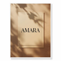 Amara Minimalist Name Poster – Personalized Wall A