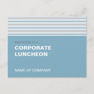 Amara Stripe Cornflower Corporate Luncheon Einladung