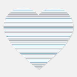 Amara Stripe Cornflower Heart Sticker