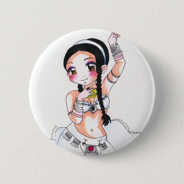 Amarant Chesire Button (Vorderseite)