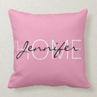 Amaranth rosa farbiges Home-Monogramm Kissen