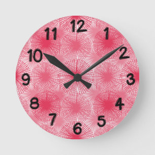 Amaranth Stars Runde Wanduhr