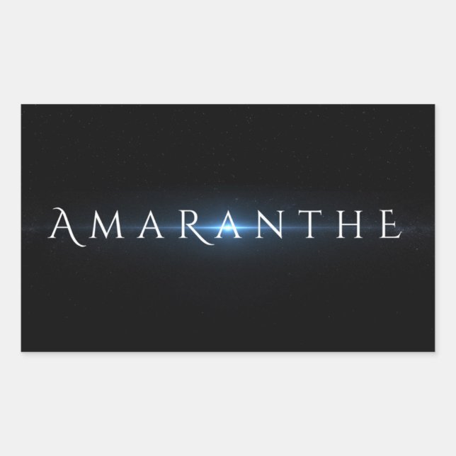 Amaranthe-Aufkleber (schwarz) Rechteckiger Aufkleber (Vorderseite)