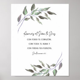 Amaras al senor tu Dios, Deuteronomio 6 Póster Poster