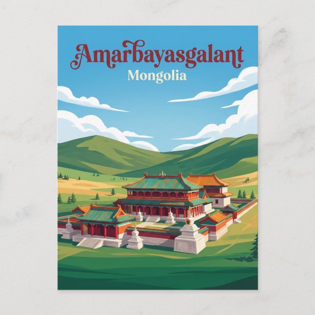 Amarbayasgalant-Kloster Mongolei Postkarte (Vorderseite)