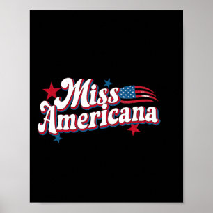 Amare Box America 4. Juli Miss Americana Retro Poster