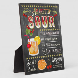 Amaretto Sour Chalkboard Rezept Fotoplatte