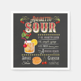 Amaretto Sour Recipe Serviette