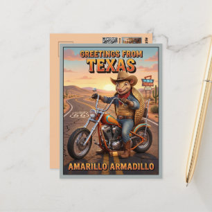 Amarillo 3D Grüße aus Texas Reise Postkarte