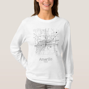 Amarillo City Map T-Shirt