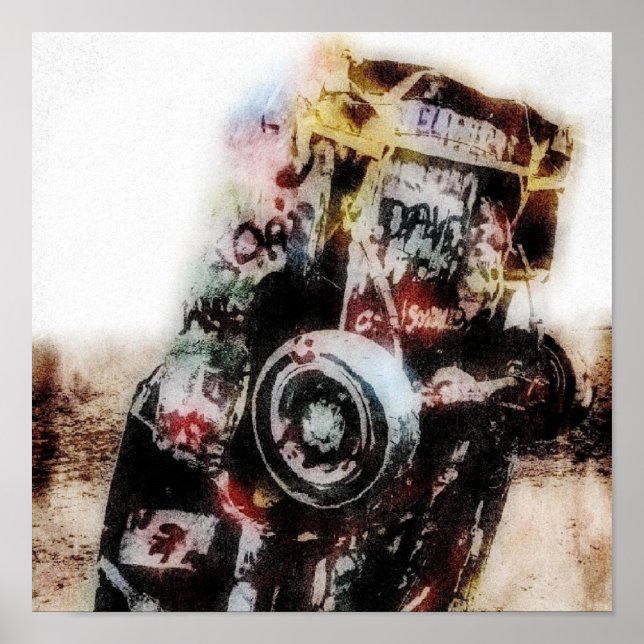 Amarillo Grunge Canvas Print Poster (Vorne)
