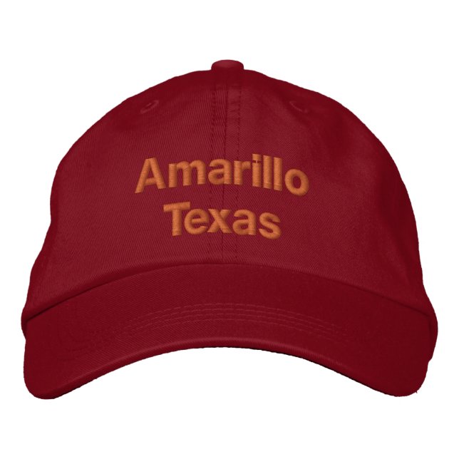 Amarillo Texas Bestickte Baseballkappe (Vorderseite)