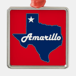 Amarillo Texas Lone Star Staat Karte Texan Weihnac Ornament Aus Metall