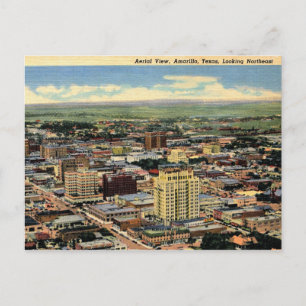 Amarillo, Texas, Luftbild, 1950 Vintage Postkarte