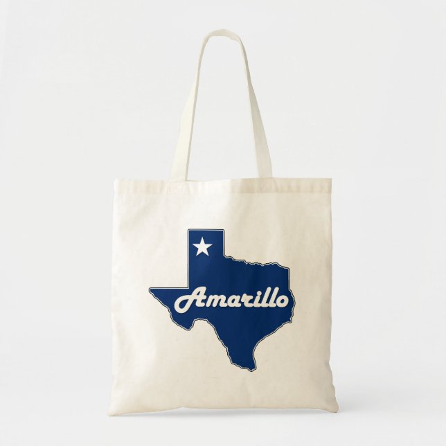 Amarillo Texas Map Lone Star Staat Panhandle Texan Tragetasche (Vorne)